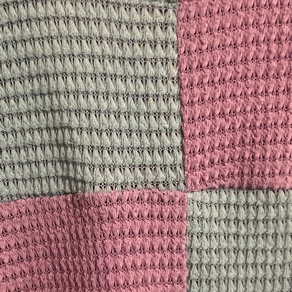 BiBi Women's Waffle Knit Sweater - Lavender and Teal - Picture 2 of 4